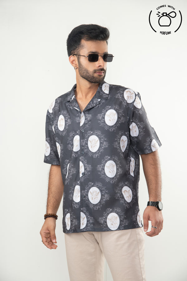 Celestial angels inspired cuban Shirt