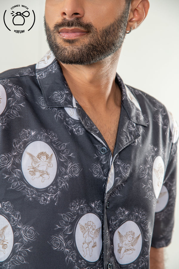 Celestial angels inspired cuban Shirt