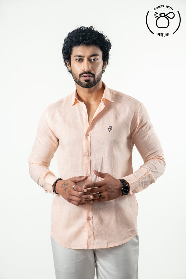100 % Linen Light Pink Shirt