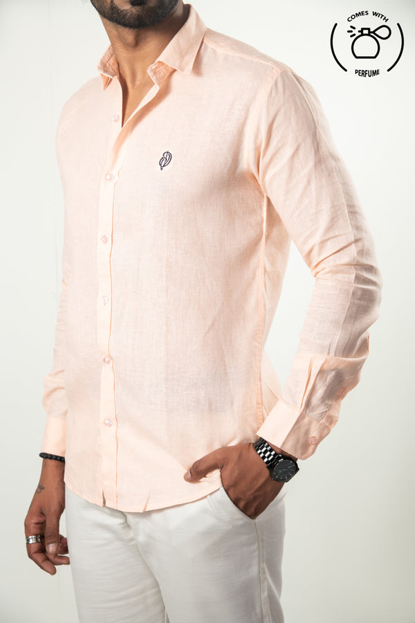 100 % Linen Light Pink Shirt