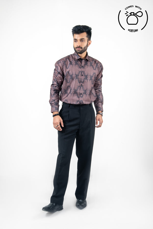 Brown Printed Shirt