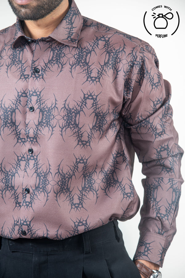 Brown Printed Shirt