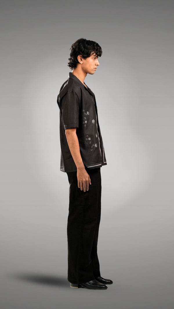 Black rose cuban shirt