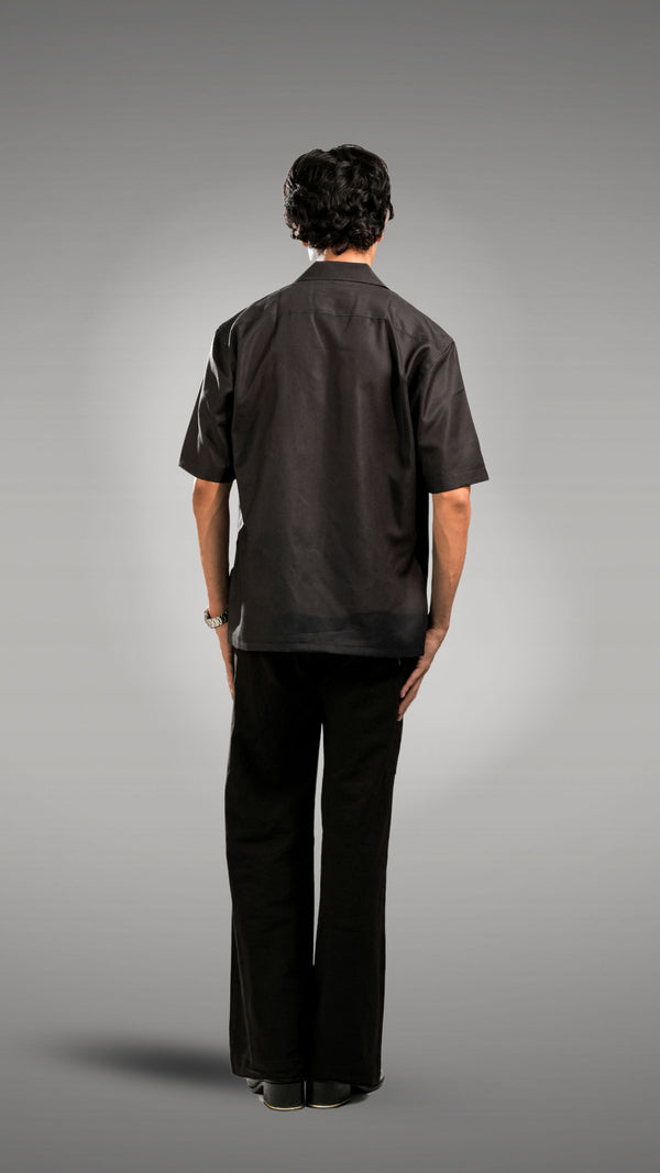 Black rose cuban shirt