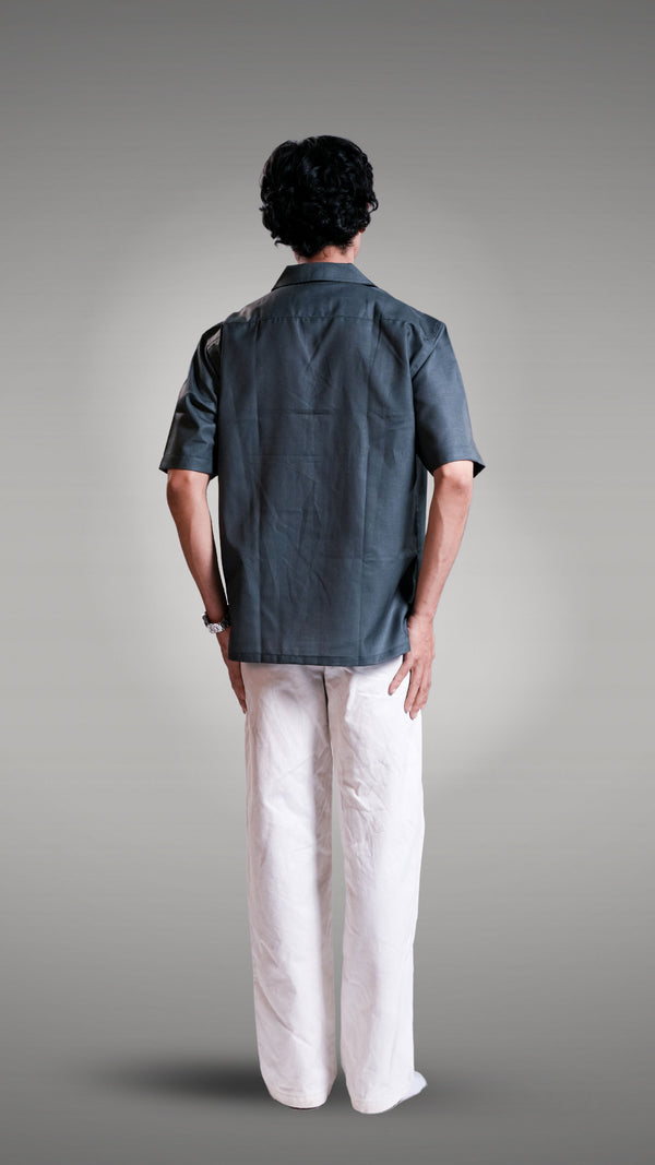 Green Reindeer inspired cuban Shirt