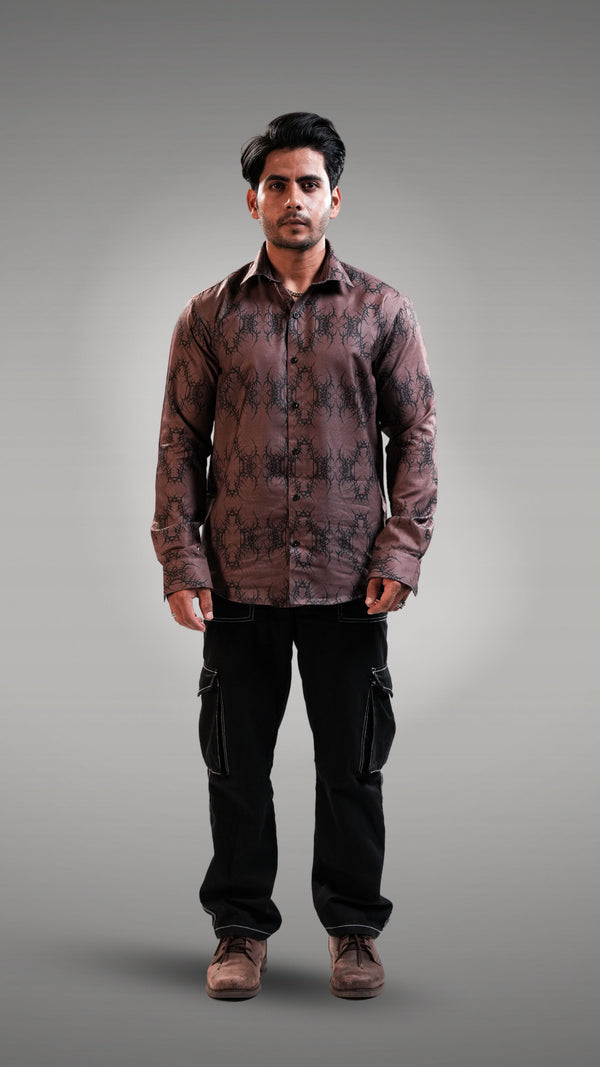 Brown Printed Shirt