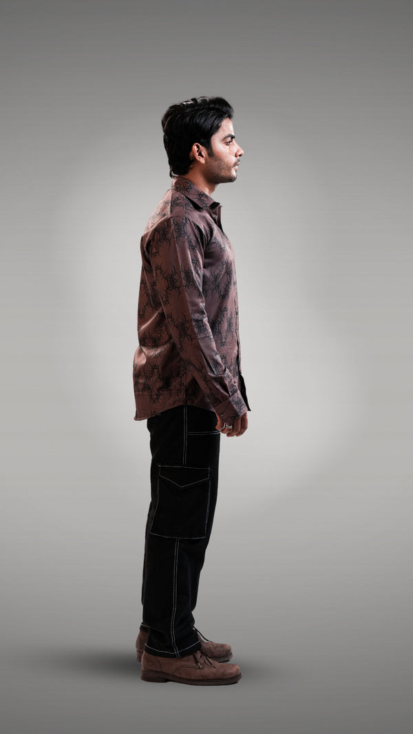 Brown Printed Shirt