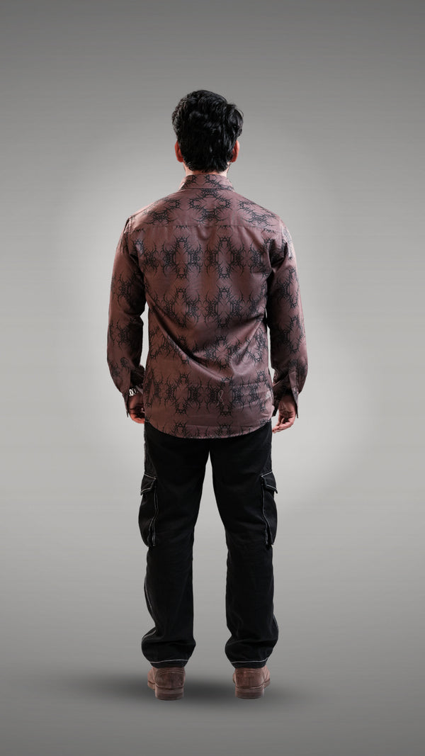 Brown Printed Shirt