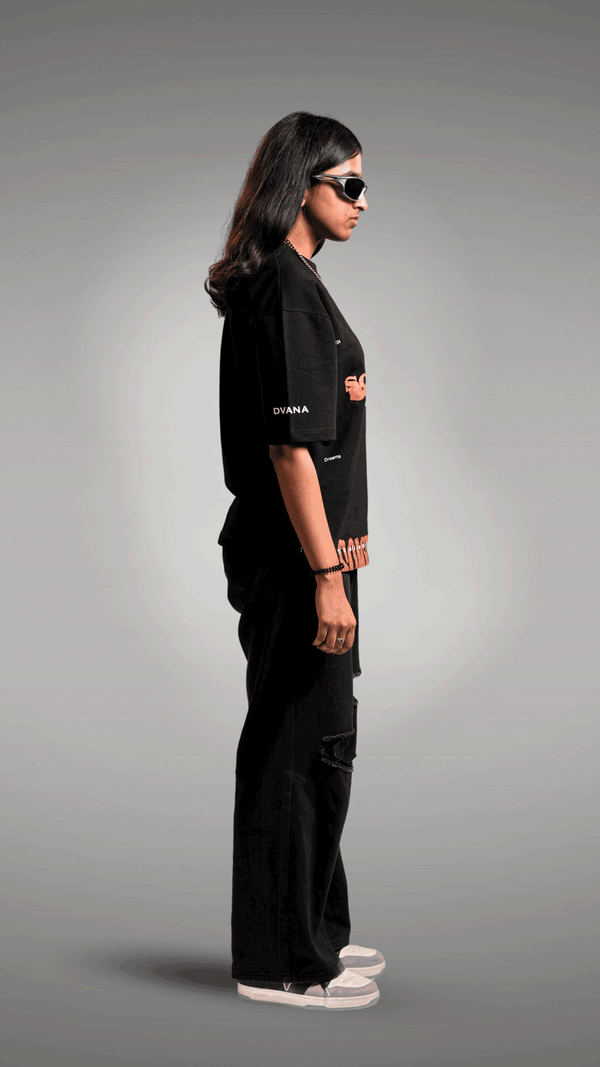 Unisex Black high density somebody printed shirt