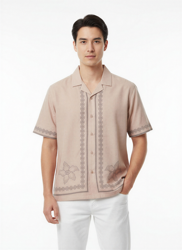 Beige vintage cuban shirt