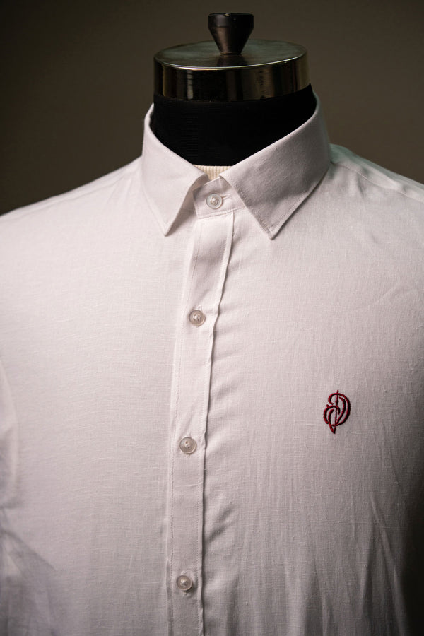 100 % Linen White Shirt