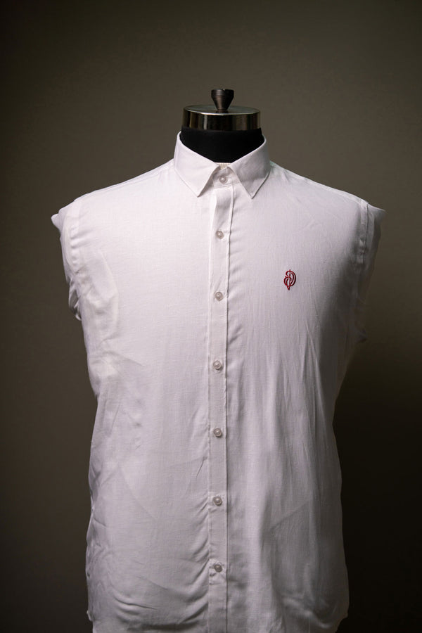 100 % Linen White Shirt