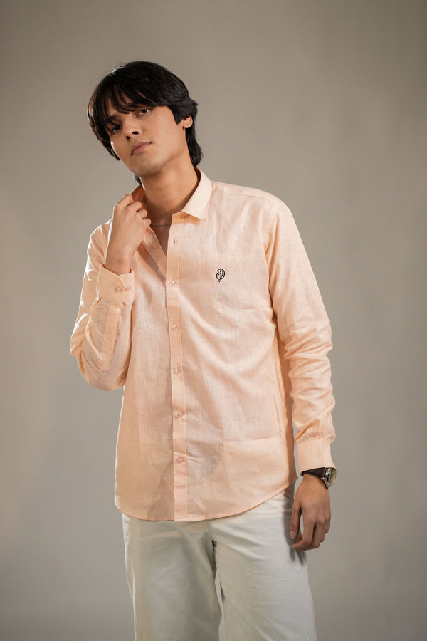 100 % Linen Light Pink Shirt