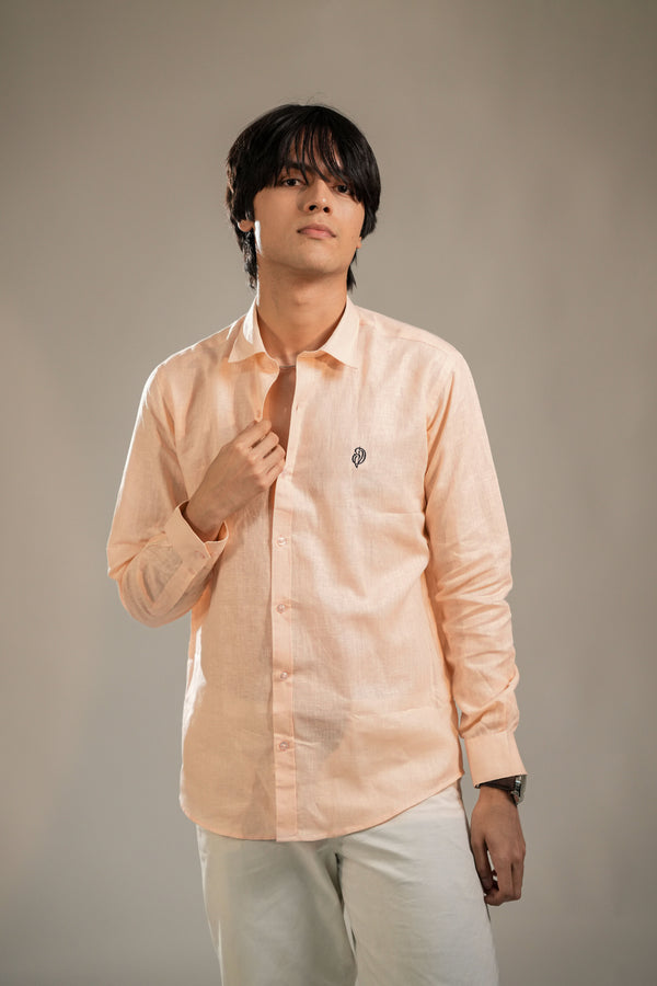 100 % Linen Light Pink Shirt