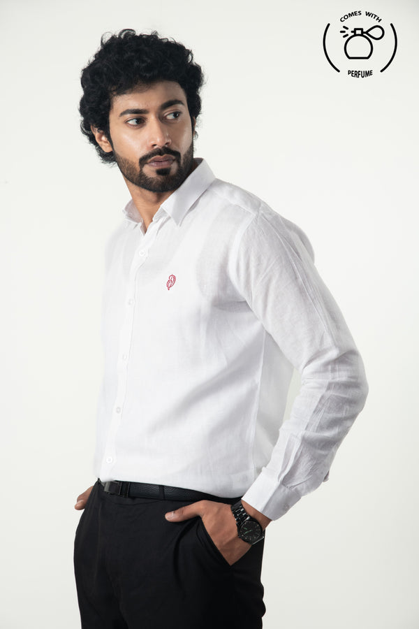 100 % Linen White Shirt