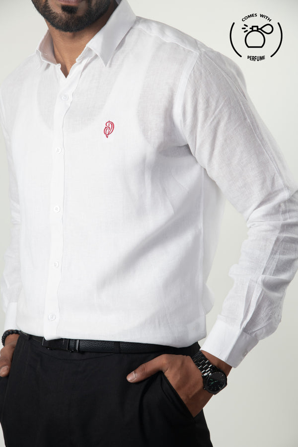 100 % Linen White Shirt