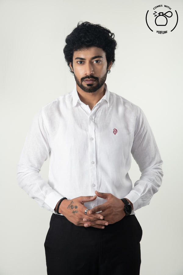 100 % Linen White Shirt