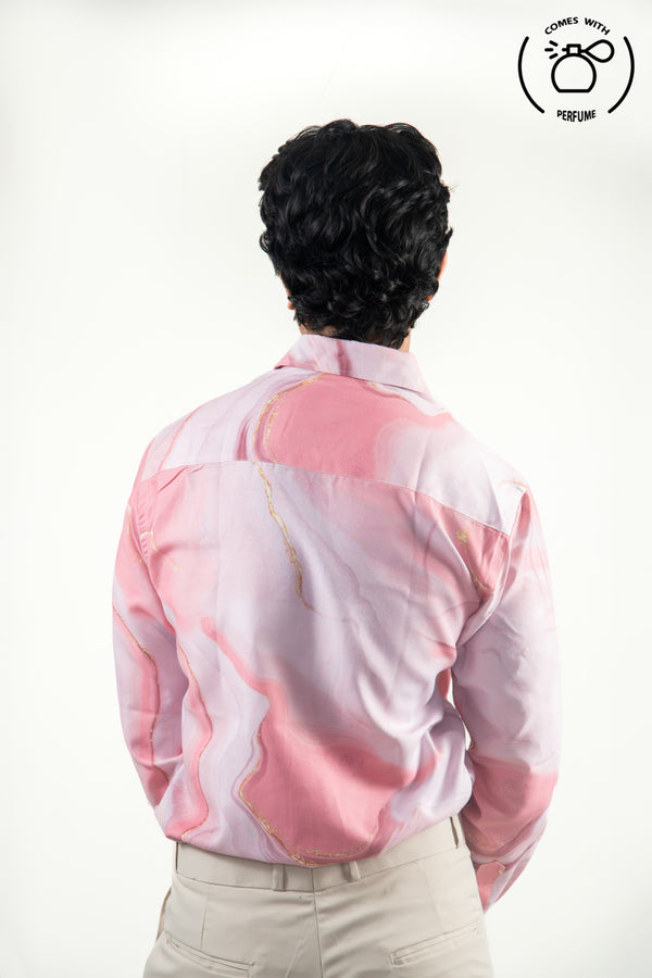 Pink abstract Printed Shirt