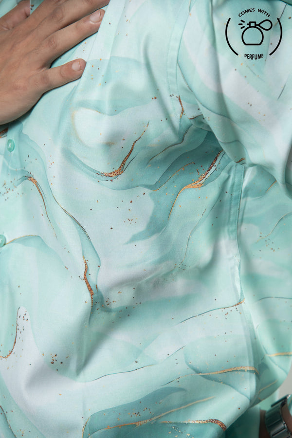 Light Green Printed Shirt